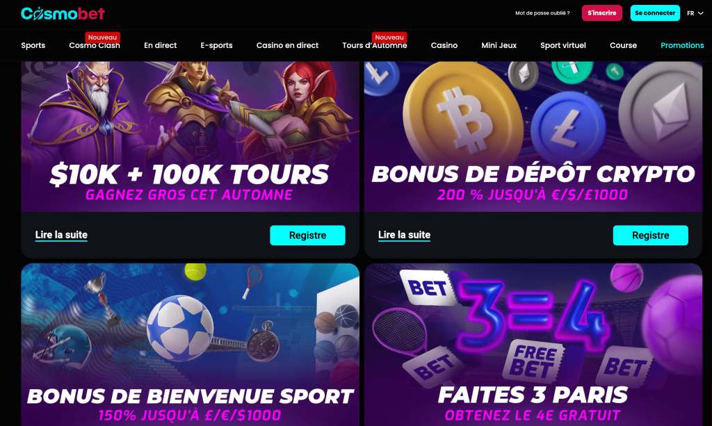 cosmobet casino usdt bonus