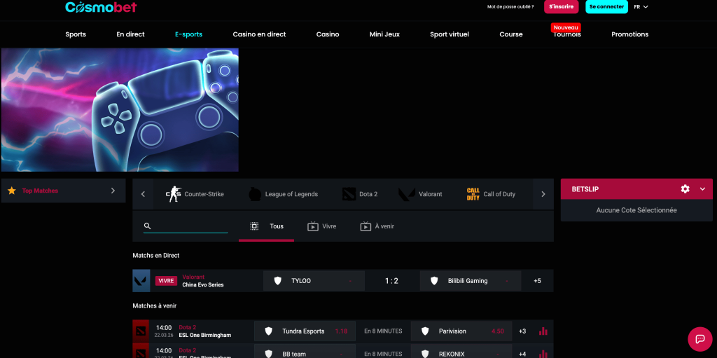 cosmobet paris esports