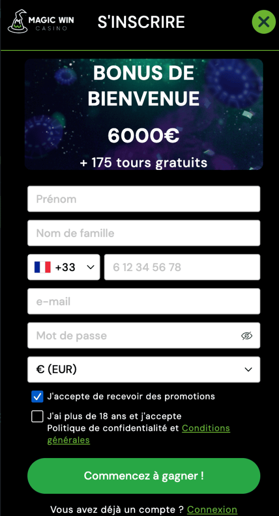 inscription magic win casino